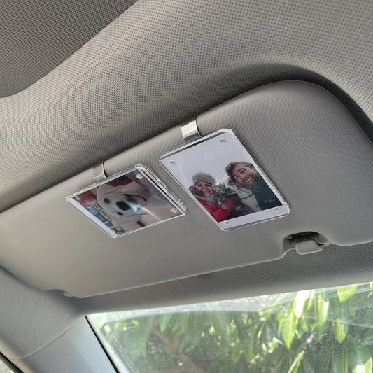 1pc Magnetic Car Visor Photo Clip - Holds Wallet-Sized Photos, Perfect Car Decor & Gift for Couples, Valentine’s Day